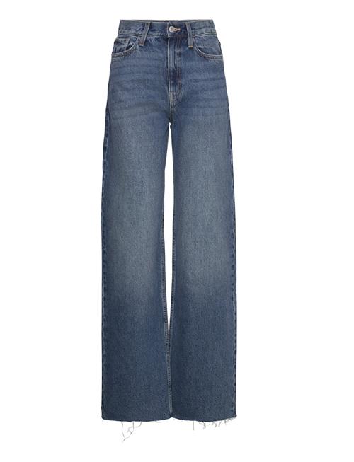 Mango High-Rise Wideleg Jeans Mango Blue