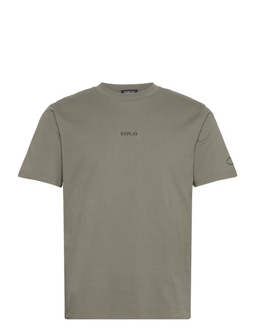 Se Replay T-Shirt Regular Replay Khaki ved Booztlet