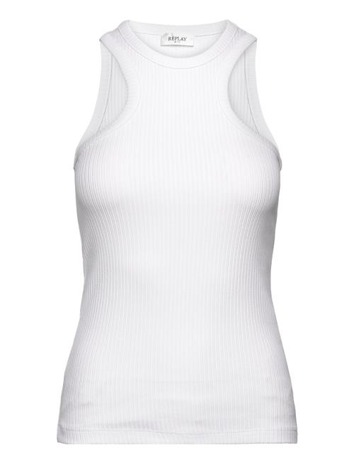 Se Replay Tank Top Slim Replay White ved Booztlet