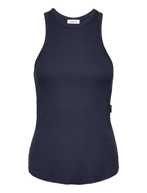 Se Replay Tank Top Slim Replay Blue ved Booztlet