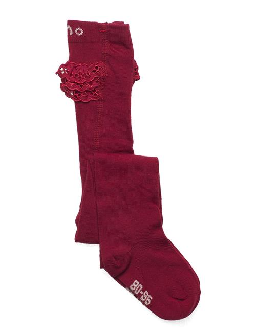 Minymo Stocking W. Lace Minymo Red