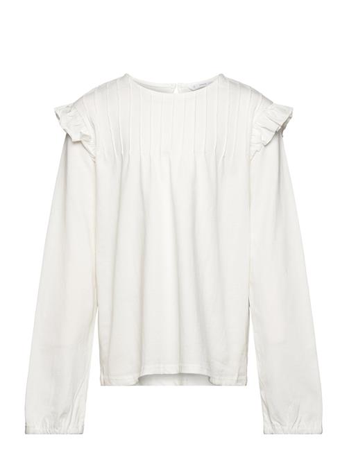 Long -Sleeved T-Shirt With Ruffles Mango White