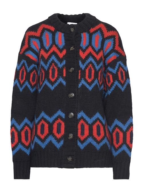 Se Ganni Chunky Graphic Wool Knit Ganni Black ved Booztlet