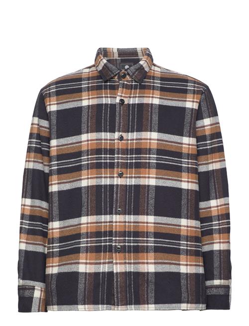 Edwin Sebastian Shirt Ls-Navy / Brown Edwin Navy