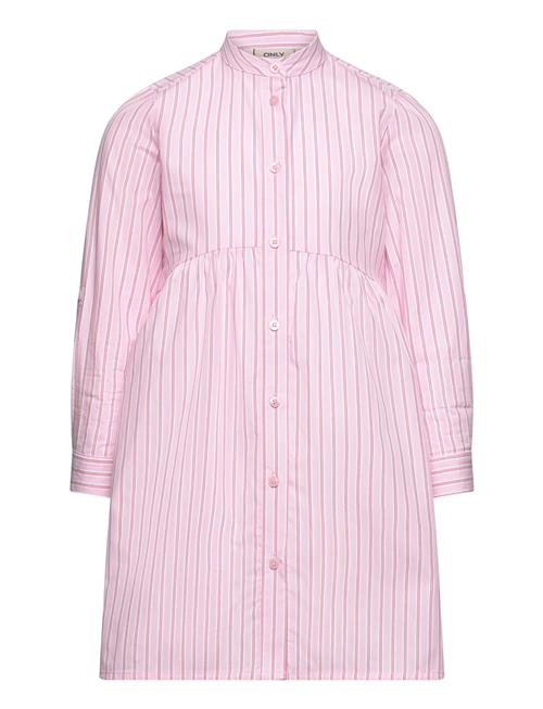 Kmgholly Ditte Striped Dress Wvn Kids Only Pink