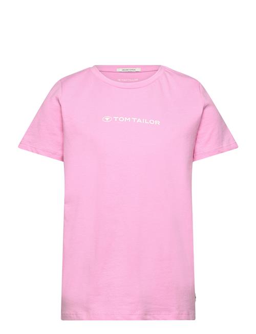 Se Logo T-Shirt Tom Tailor Pink ved Booztlet