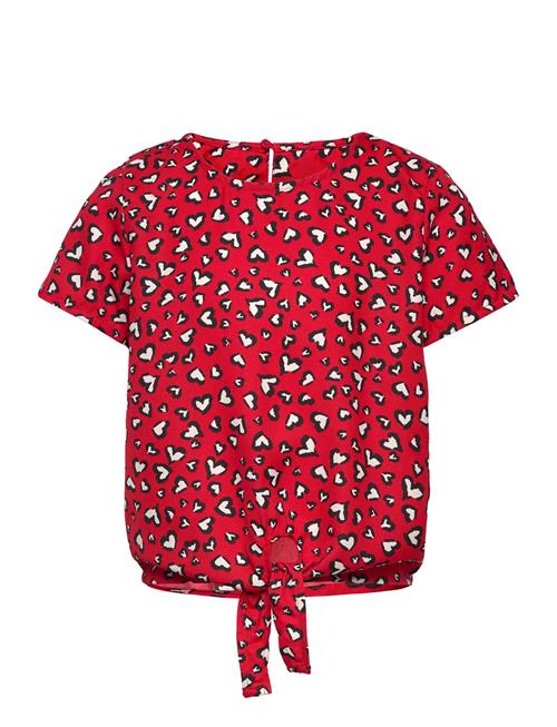 Se Kids Only Kogpalma Knot S/S Top Ptm Kids Only Red ved Booztlet