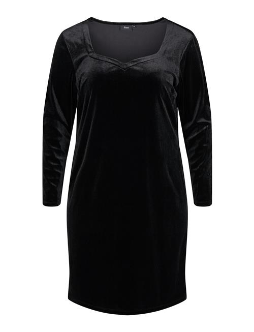 Zizzi Mlivia, L/S, Abk Dress Zizzi Black