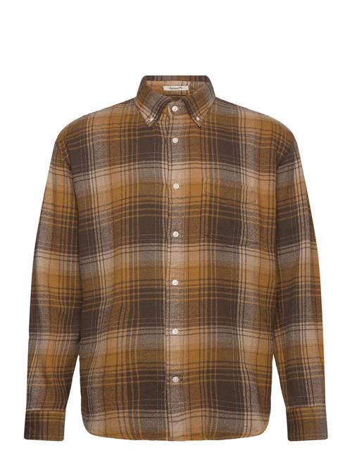 Rel Heavy Flannel Check Shirt GANT Brown