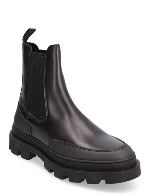 Se Les Deux Tanner Leather Chelsea Boot Les Deux Black ved Booztlet