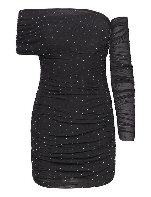 ROTATE Birger Christensen Mesh Asymmetric Dress ROTATE Birger Christensen Black