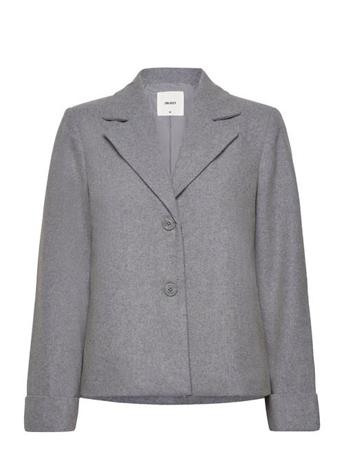 Object Objnicole L/S Wool Jacket Noos Object Grey