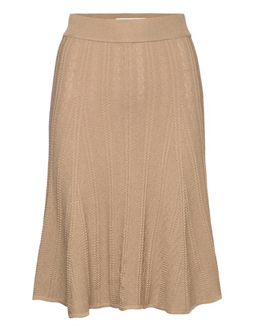 Knit Flared Mini Skirt REMAIN Birger Christensen Beige