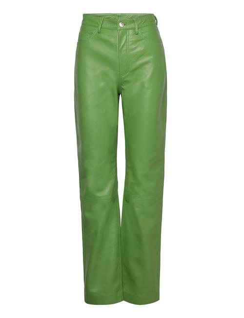 REMAIN Birger Christensen Leather Straight Pants REMAIN Birger Christensen Green