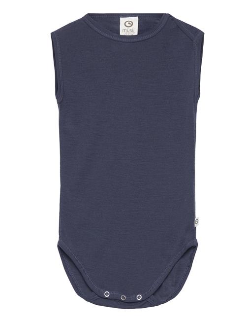 Müsli by Green Cotton Woolly Sleeveless Body Müsli By Green Cotton Blue