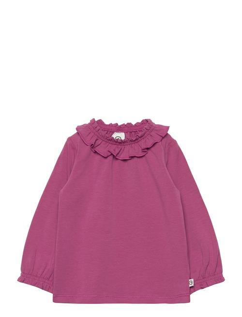 Müsli by Green Cotton Cozy Me Frill Collar L/S T Baby Müsli By Green Cotton Pink