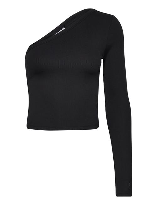 Se Calvin Klein Q-Nova Shoulder Ls Top Calvin Klein Black ved Booztlet