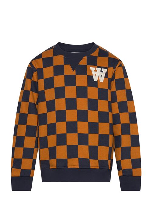 Se Wood Wood Rod Kids Checkered Sweatshirt Wood Wood Patterned ved Booztlet