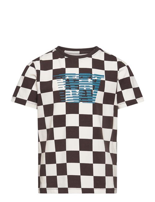 Se Wood Wood Ola Kids Checkered T-Shirt Wood Wood Patterned ved Booztlet