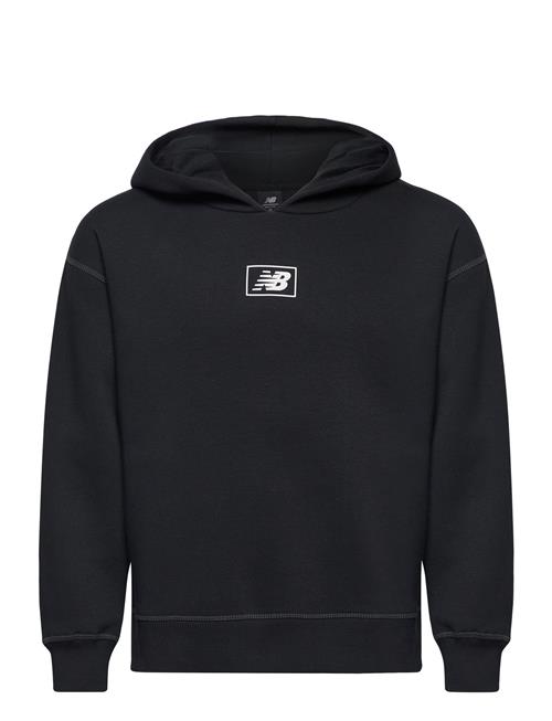 Se New Balance Nb Essentials Graphic Bb Fleece Hoodie New Balance Black ved Booztlet