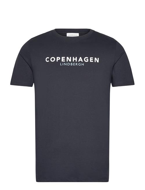 Copenhagen Print Tee S/S Lindbergh Navy