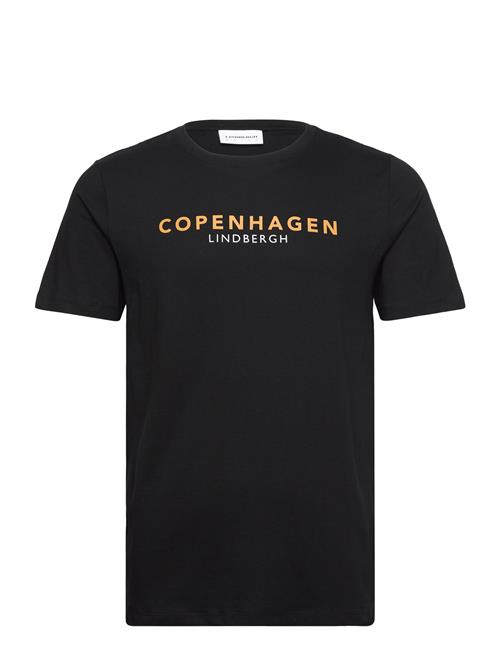 Se Lindbergh Copenhagen Print Tee S/S Lindbergh Black ved Booztlet