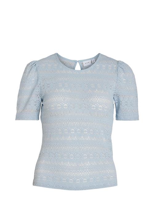 Vichikka Puff O-Neck S/S Top - Noos Vila Blue