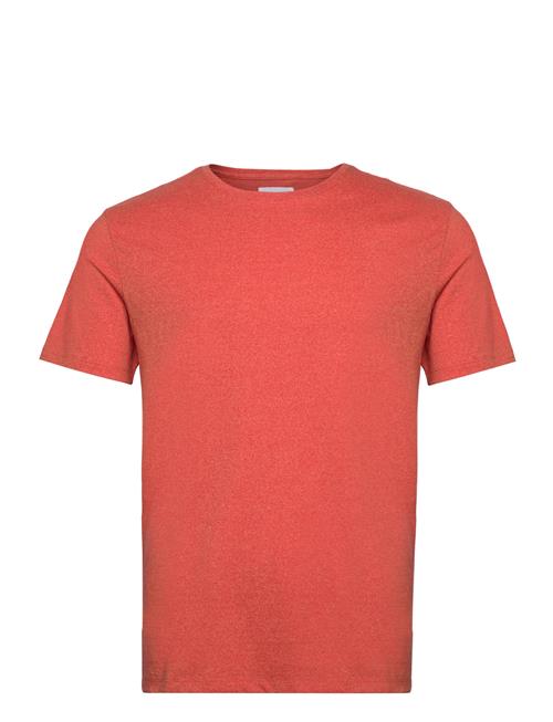 Lindbergh Mouliné O-Neck Tee S/S Lindbergh Orange