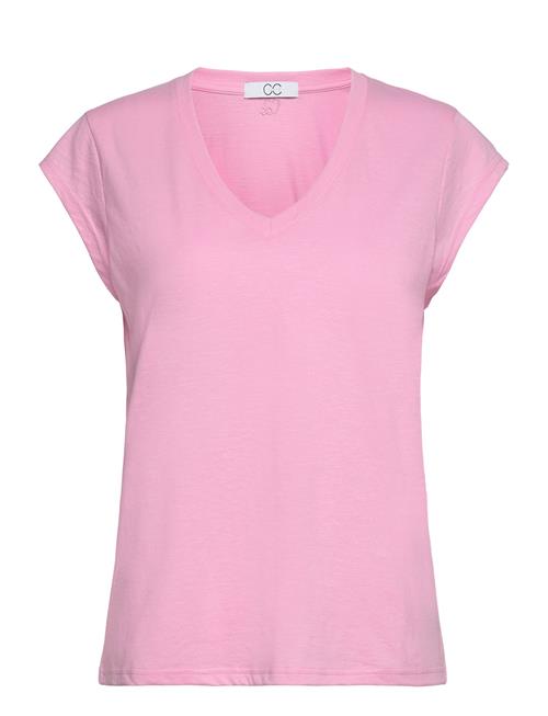 Cc Heart Basic V-Neck T-Shirt Coster Copenhagen Pink