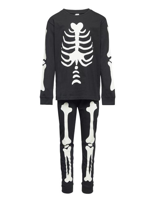 Lindex Pajama Halloween Skeleton Lindex Black