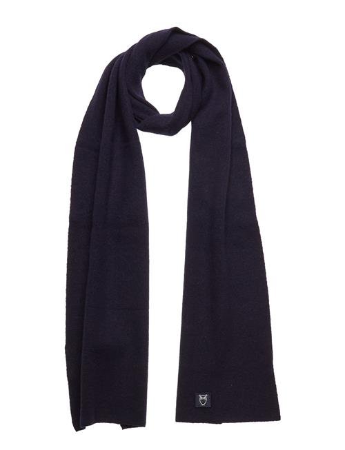 Knowledge Cotton Apparel Rib Knit Wool Scarf - Rws Knowledge Cotton Apparel Navy