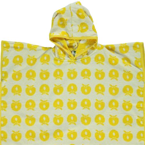 Småfolk Mønstret Bath Poncho Med Æbler Gul | Gul | 3-5 years