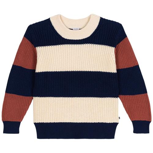 Petit Bateau Stribet Strikket Trøje Navyblå | Marine blå | 4 years