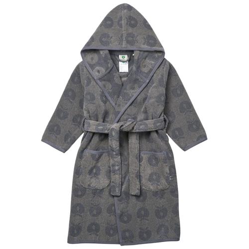 Småfolk Mønstret Badekåbe Med Æbler Wild Dove 3-4 Y  Grå  3-4 år  Unisex