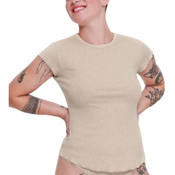 Sloggi GO Ribbed T Shirt Grå bomuld X-Small Dame