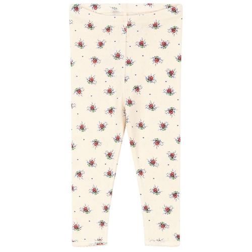 Se Konges Sløjd GOTS Minnie Blomstrede Leggings Vita Rosa Mini |  | 12 months ved Babyshop