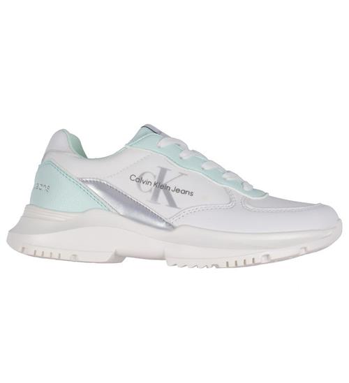 Calvin Klein Calvin Klein Sko - Low Cut Lace Up - Hvid/Aquamarine