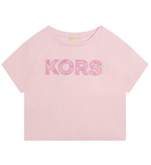 Michael Kors Michael Kors T-shirt - Cropped - Rosa m. Print/Nitter