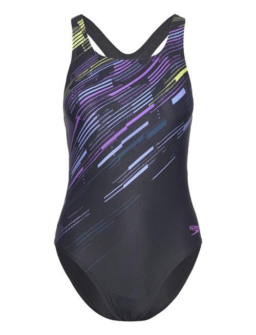 Speedo Womens Digital Printed Medalist Speedo Black