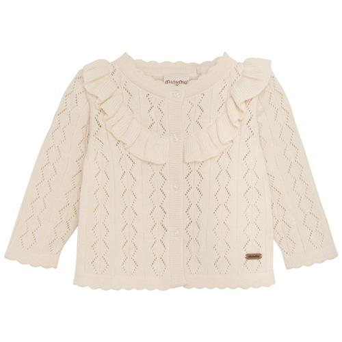 Se Minymo GOTS Cardigan Eggnog |  | 56 cm ved Babyshop