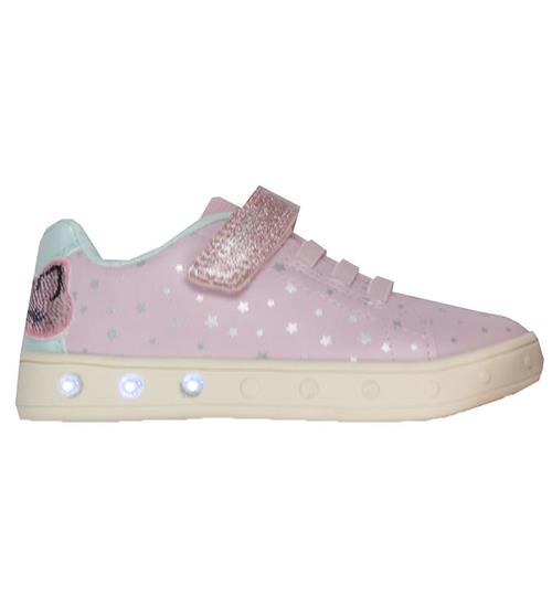 Se Geox Geox Sko m. Lys - Skylin - Pink/Aqua ved KidsWorld