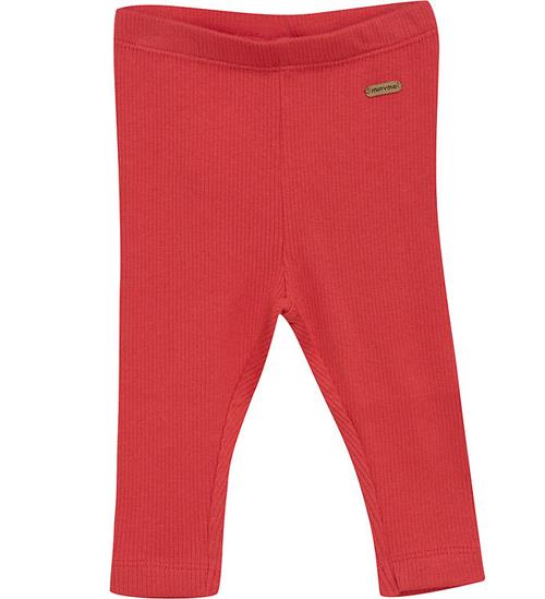 Se Minymo Leggings - Rib - Tomato Puree ved KidsWorld