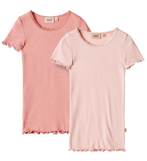 Se Wheat T-shirt - Rib - 2-pak - Katie - Rosette Ballet ved KidsWorld