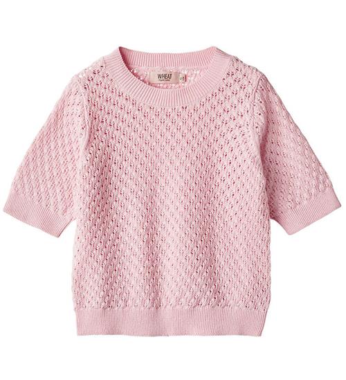 Se Wheat T-shirt - Strik - Alva - Rose Ballet ved KidsWorld