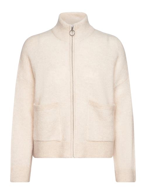 Selected Femme Slfsia Ras Ls Knit Zipper Cardigan Noos Selected Femme Cream