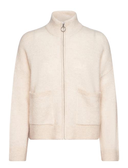 Slfsia Ras Ls Knit Zipper Cardigan Noos Selected Cream