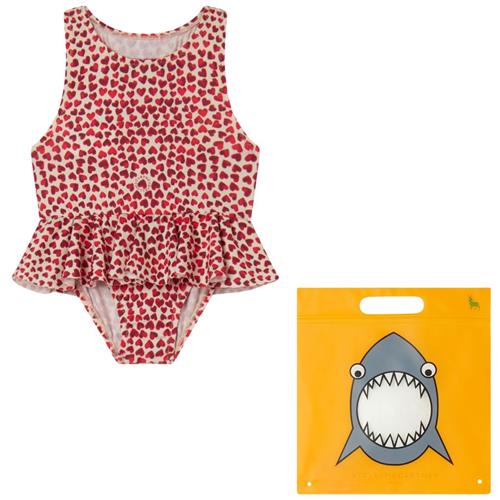 Se Stella McCartney Kids Hjertemønstret Badedragt Rød | Rød | 6 months ved Babyshop