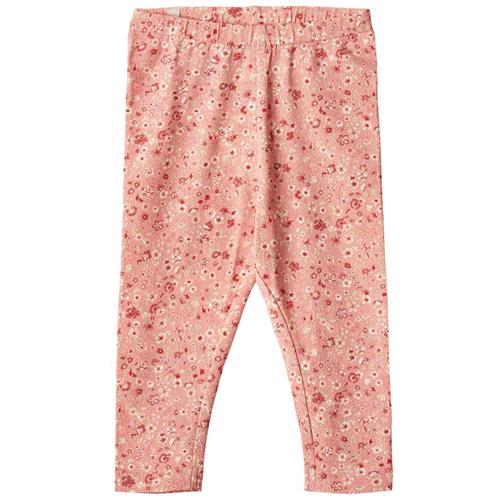 Se Wheat Jules Mønstrete Leggings Rosette Flowers | Lyserød | 80 cm ved Babyshop