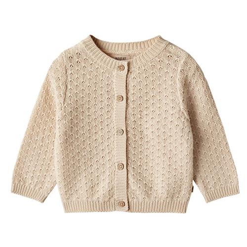 Se Wheat Magnella Cardigan Sandshell | Beige | 62 cm ved Babyshop