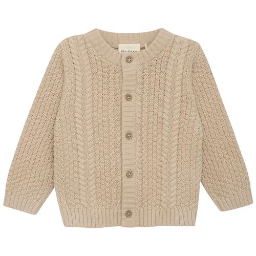 EnFant GOTS Cardigan Cement | Beige | 62 cm